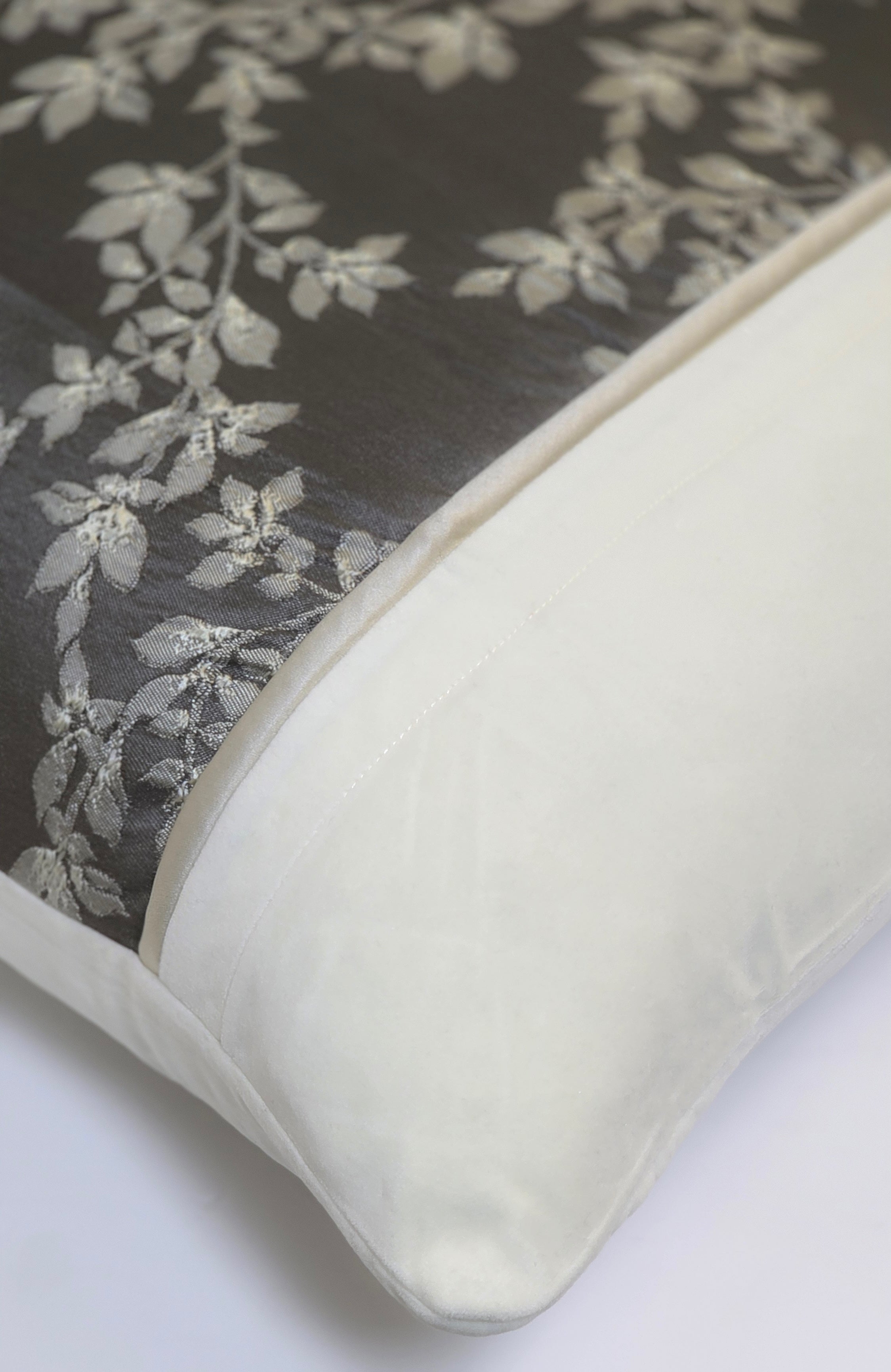 Watering the Seed of Faith — Vine-Inspired Jacquard Cushion (50×50 cm) | Premium Duck Down Cushion