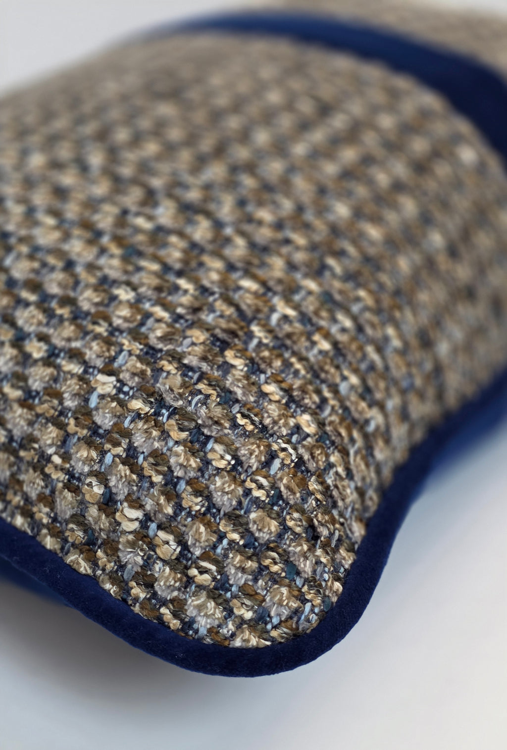 Faith That Overcomes — Woven & Velvet Lumbar (35×50 cm) | Premium Duck Down Cushion