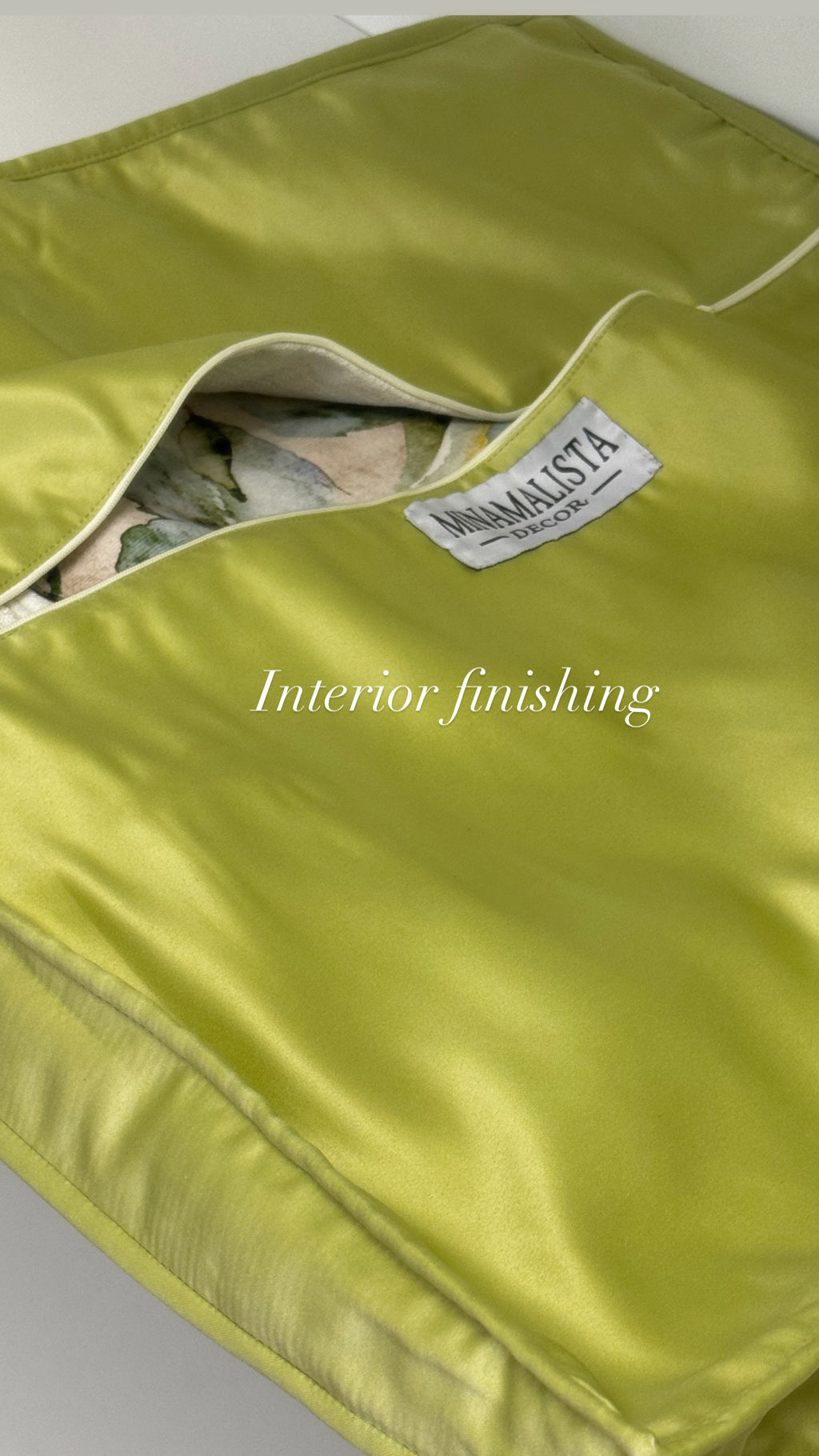 Rest is the Evidence of Faith at Work — Botanical Watercolor Motif with Olive Velvet Box Detailing (50×50 cm) | Premium Duck Down Cushion