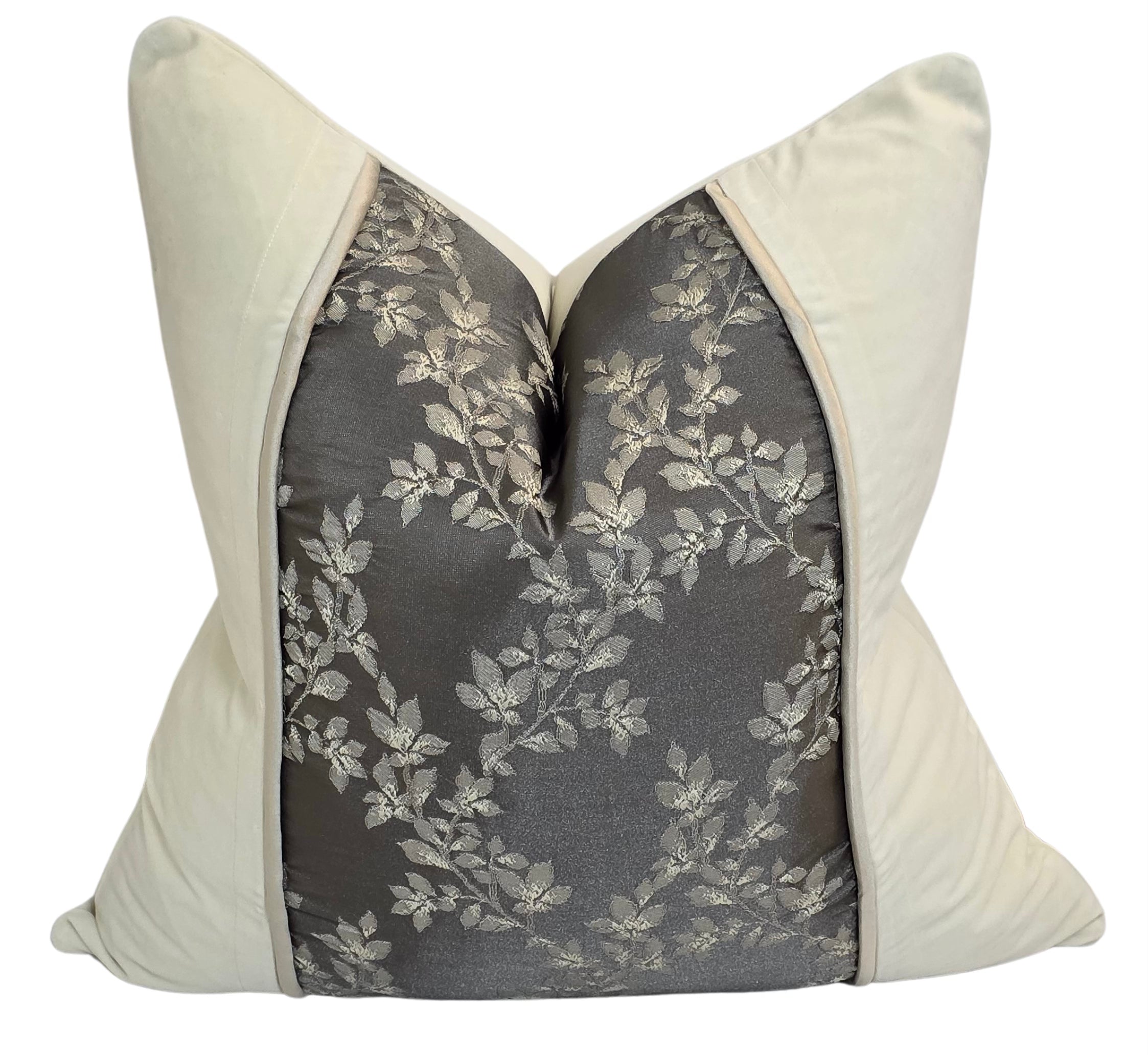 Watering the Seed of Faith — Vine-Inspired Jacquard Cushion (50×50 cm) | Premium Duck Down Cushion