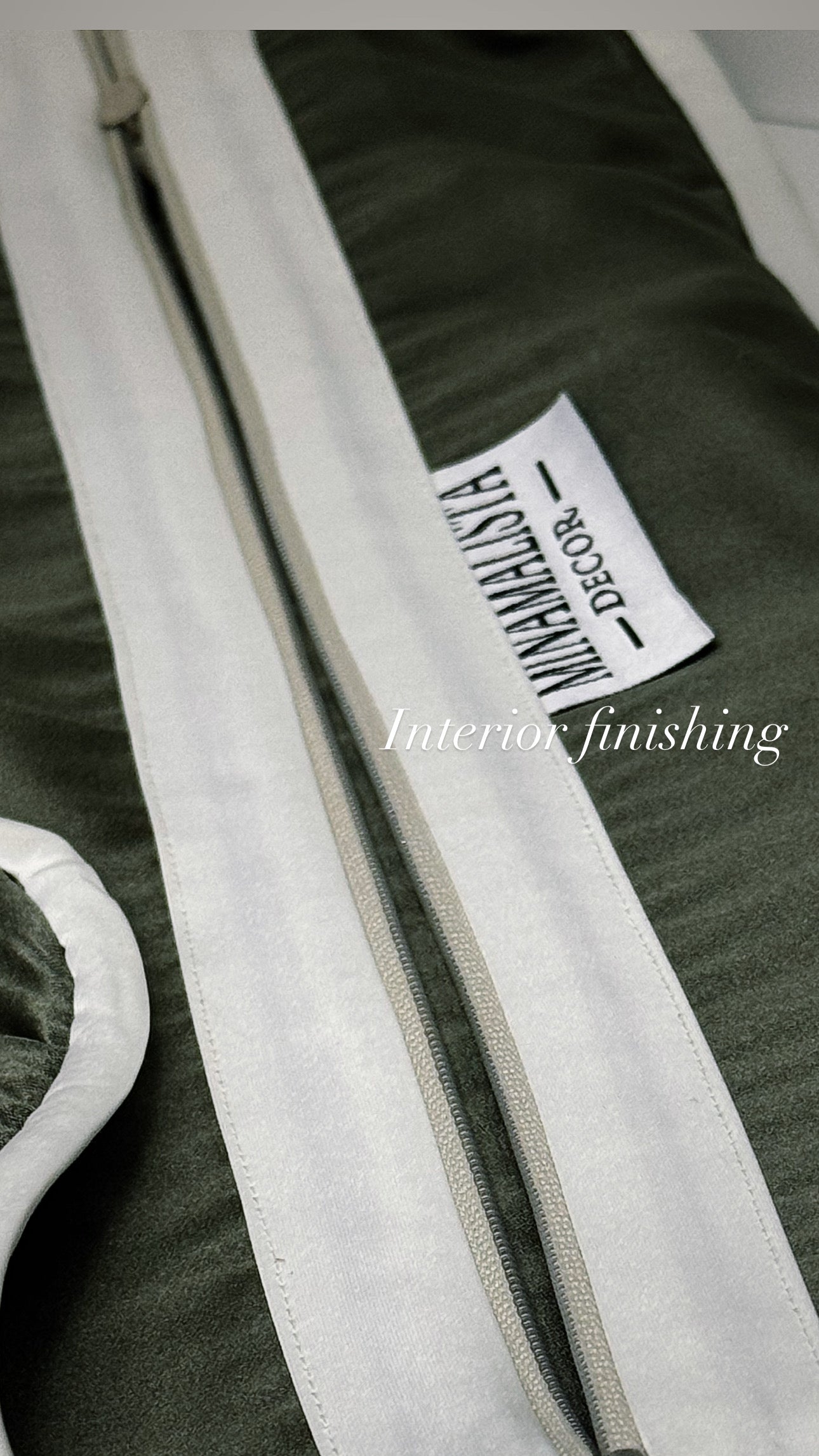 Faith Led by Vision — Olive Satin Lumbar (35×50 cm) | Premium Duck Down Cushion