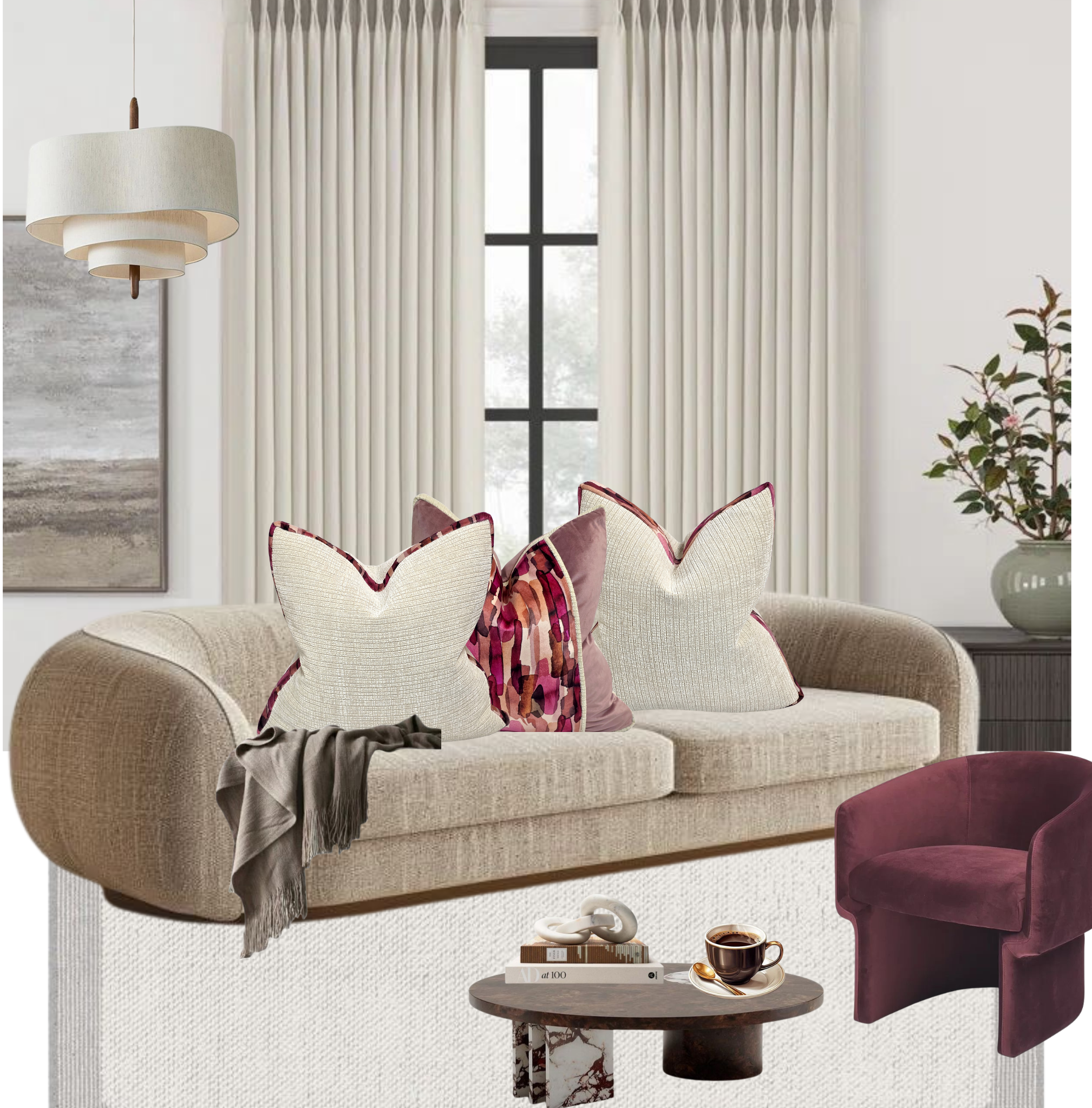 Living in Union with God — Boxed Harmony (50×50 cm) | Premium Duck Down Cushion