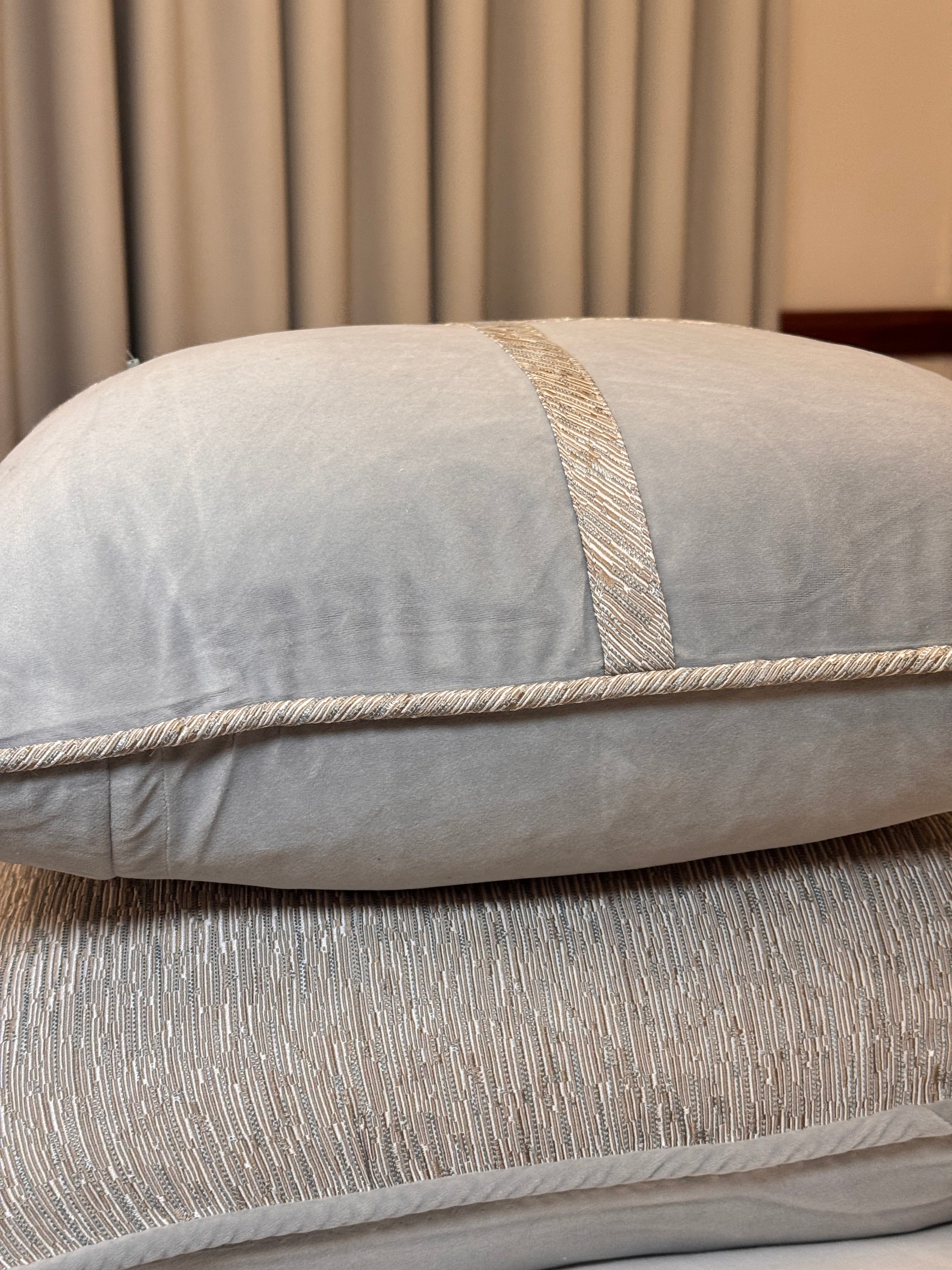 The Love of God That Qualifies Us — Crossed Velvet (50×50 cm) | Premium Duck Down Cushion