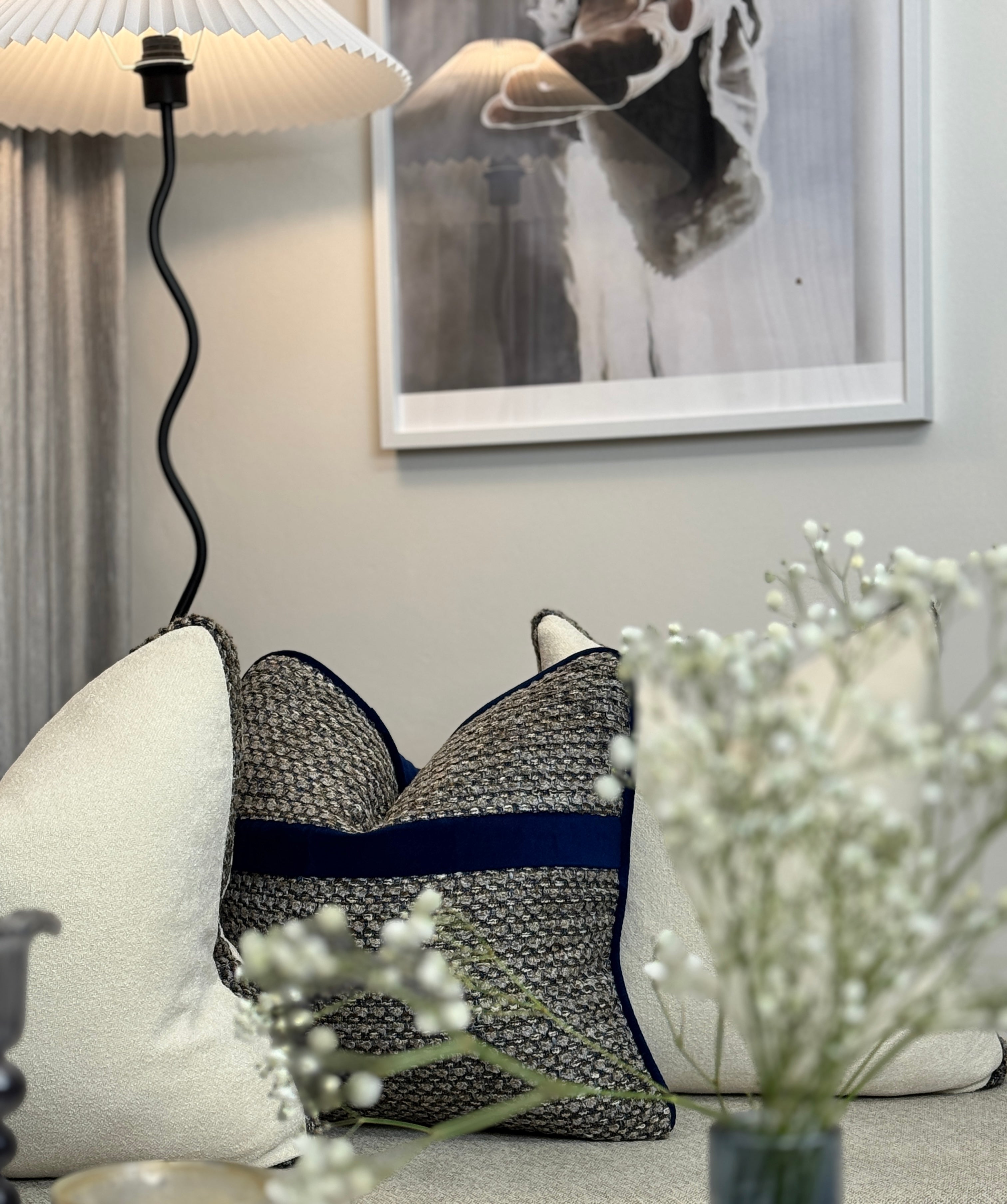 Faith That Overcomes — Woven Boxed Neutral (50×50 cm) | Premium Duck Down Cushion