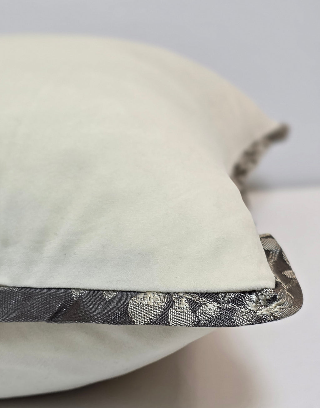 Watering the Seed of Faith — Velvet & Floral Harmony Cushion (35×50 cm) | Premium Duck Down Cushion