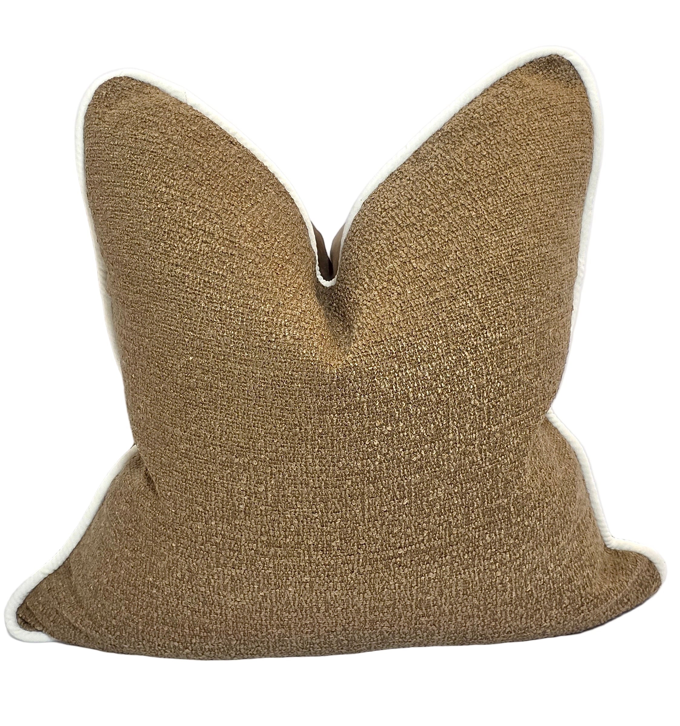 Faith and Repentance — Textured Brown (50×50 cm) | Premium Duck Down Cushion