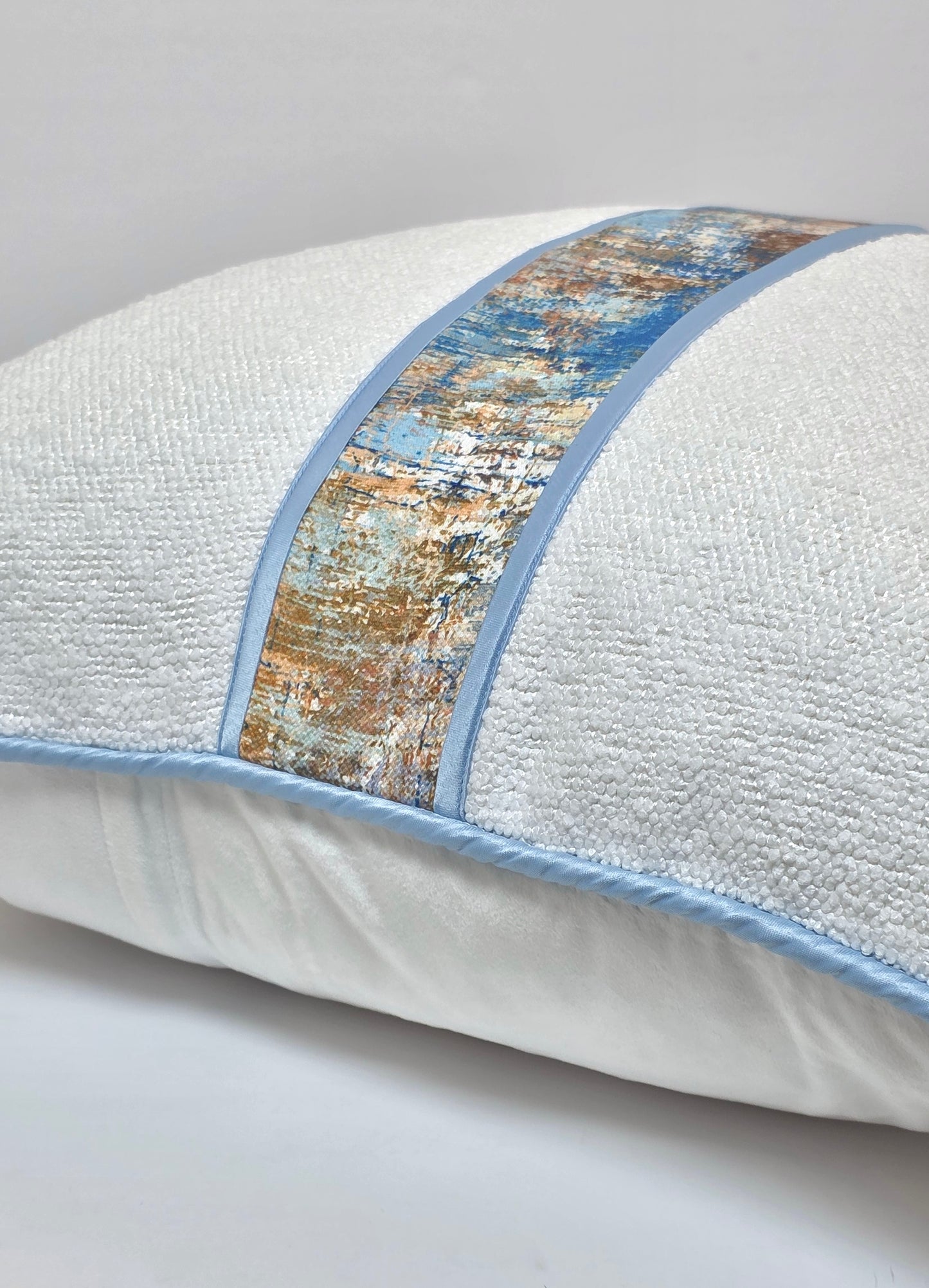 Holiness — Warm Winter White Bouclé Cushion   (55×55 cm | Premium Duck Down Cushion)