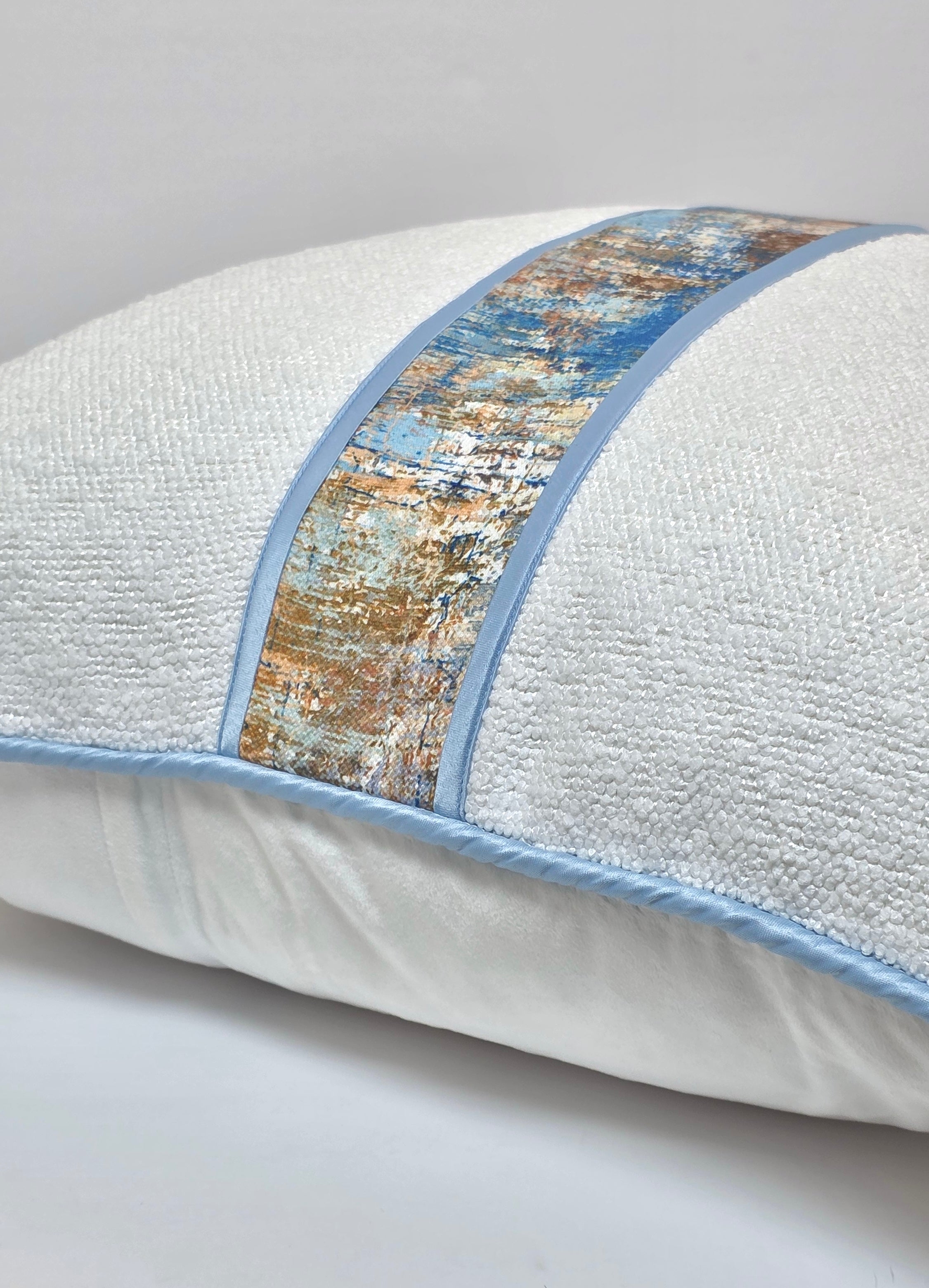 Holiness — Blue Grace (50×50 cm) | Premium Duck Down Cushion