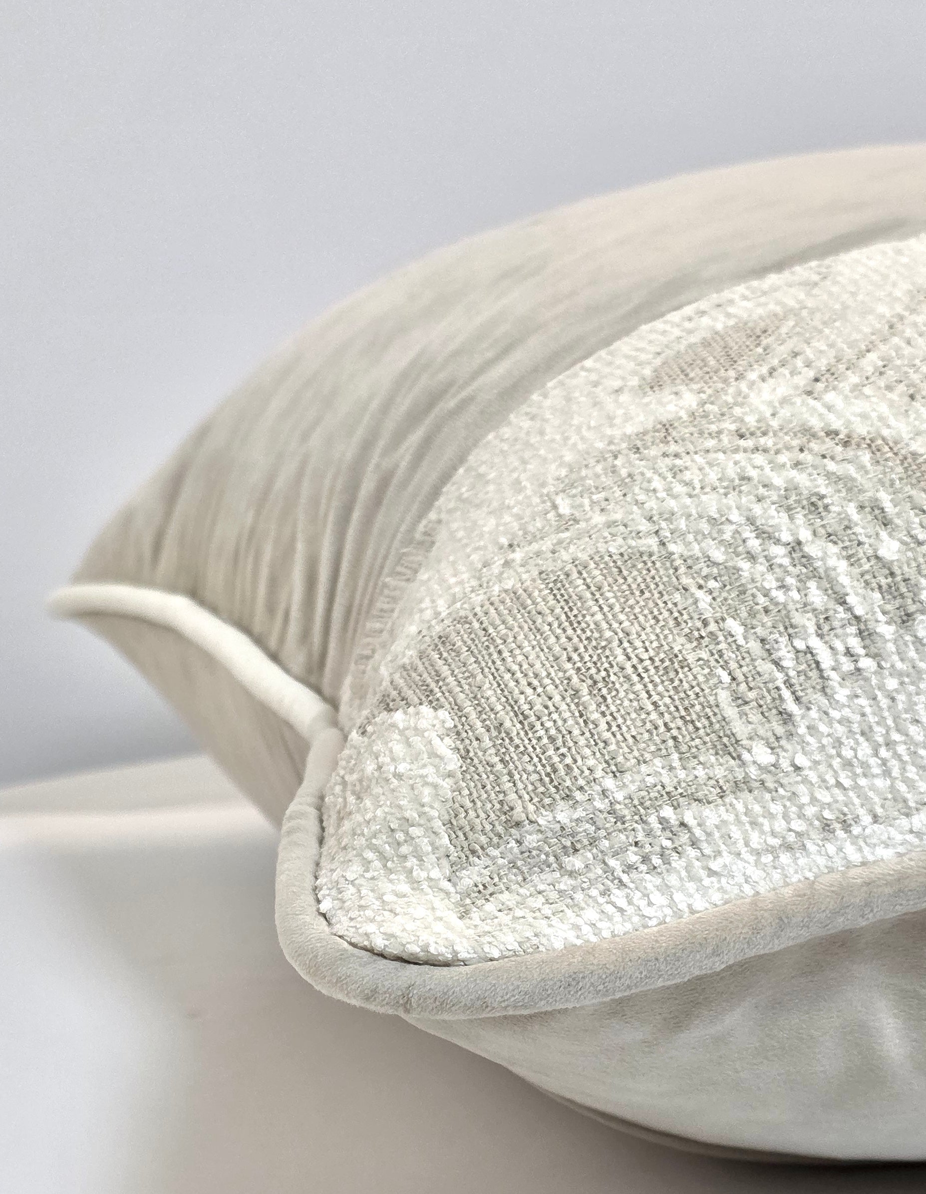 A Diligent Seeker — Muted Taupe Beige (50×50 cm) | Premium Duck Down Cushion