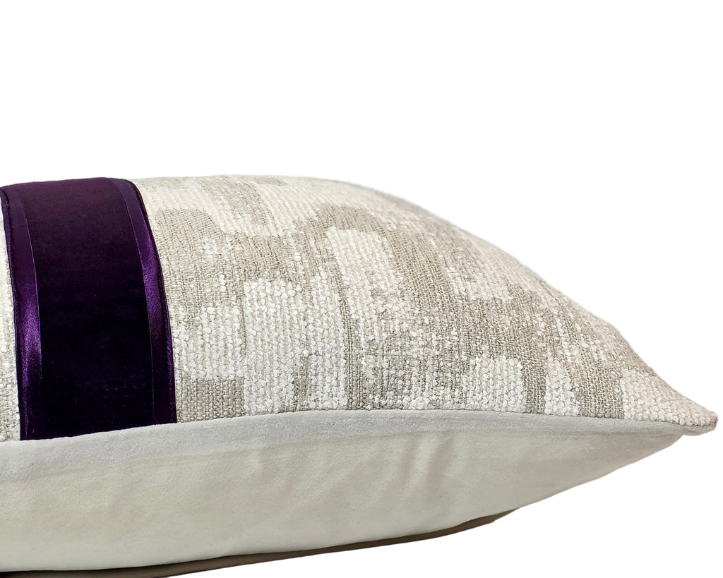 The Blood That Justifies Us Through Faith — Luminous Textured Fabric (35×50 cm) | Premium Duck Down Cushion