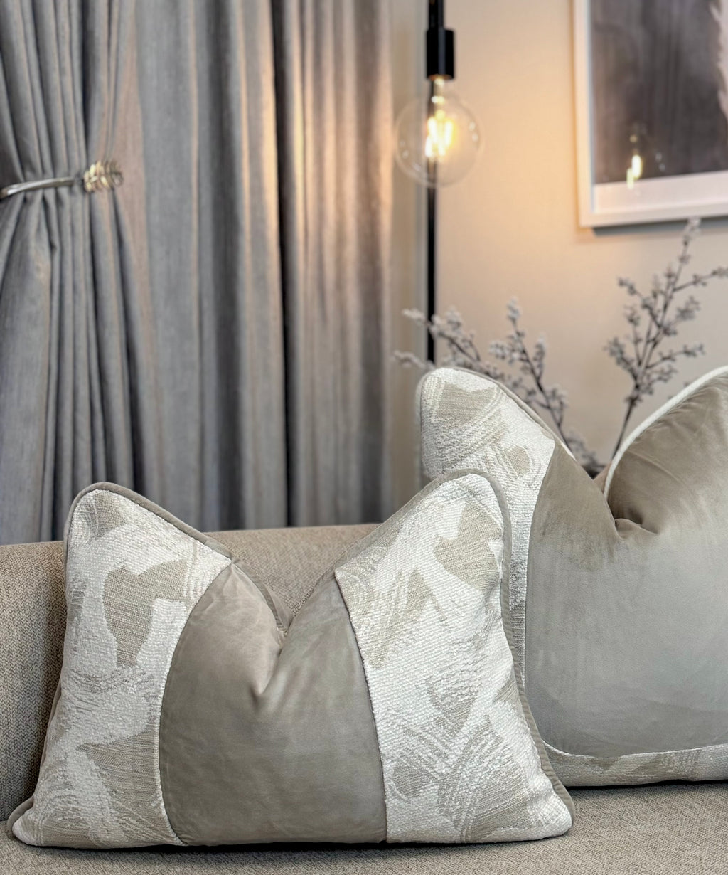 A Diligent Seeker — Muted Taupe Beige (50×50 cm) | Premium Duck Down Cushion