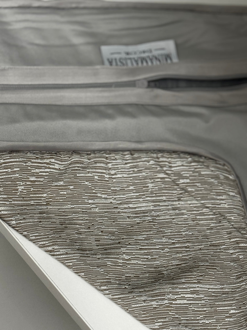 The Love of God That Qualifies Us — Textured Neutral Elegance (50×50 cm) | Premium Duck Down Cushion