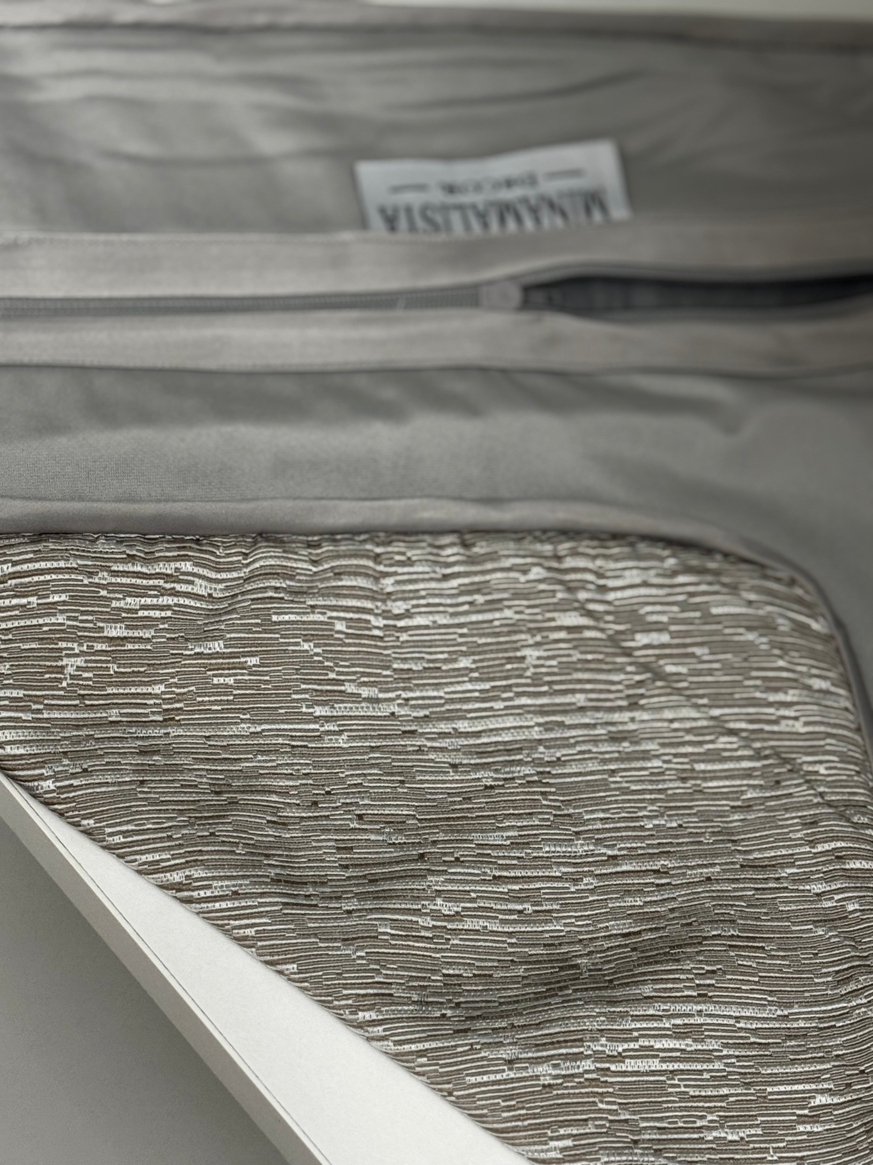 The Love of God That Qualifies Us — Textured Neutral Elegance (50×50 cm) | Premium Duck Down Cushion