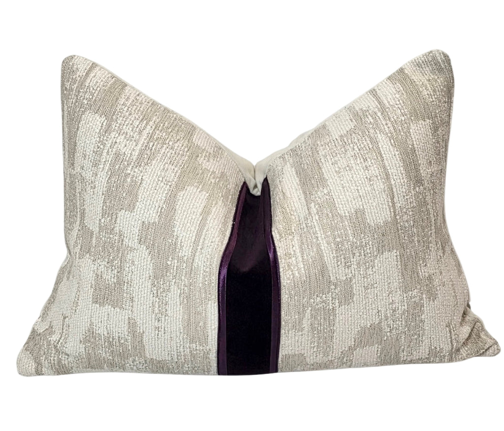 The Blood That Justifies Us Through Faith — Luminous Textured Fabric (35×50 cm) | Premium Duck Down Cushion