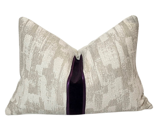 The Blood That Justifies Us Through Faith — Luminous Textured Fabric (35×50 cm) | Premium Duck Down Cushion
