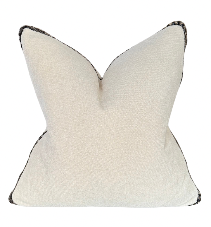 Faith That Overcomes — Woven Boxed Neutral (50×50 cm) | Premium Duck Down Cushion