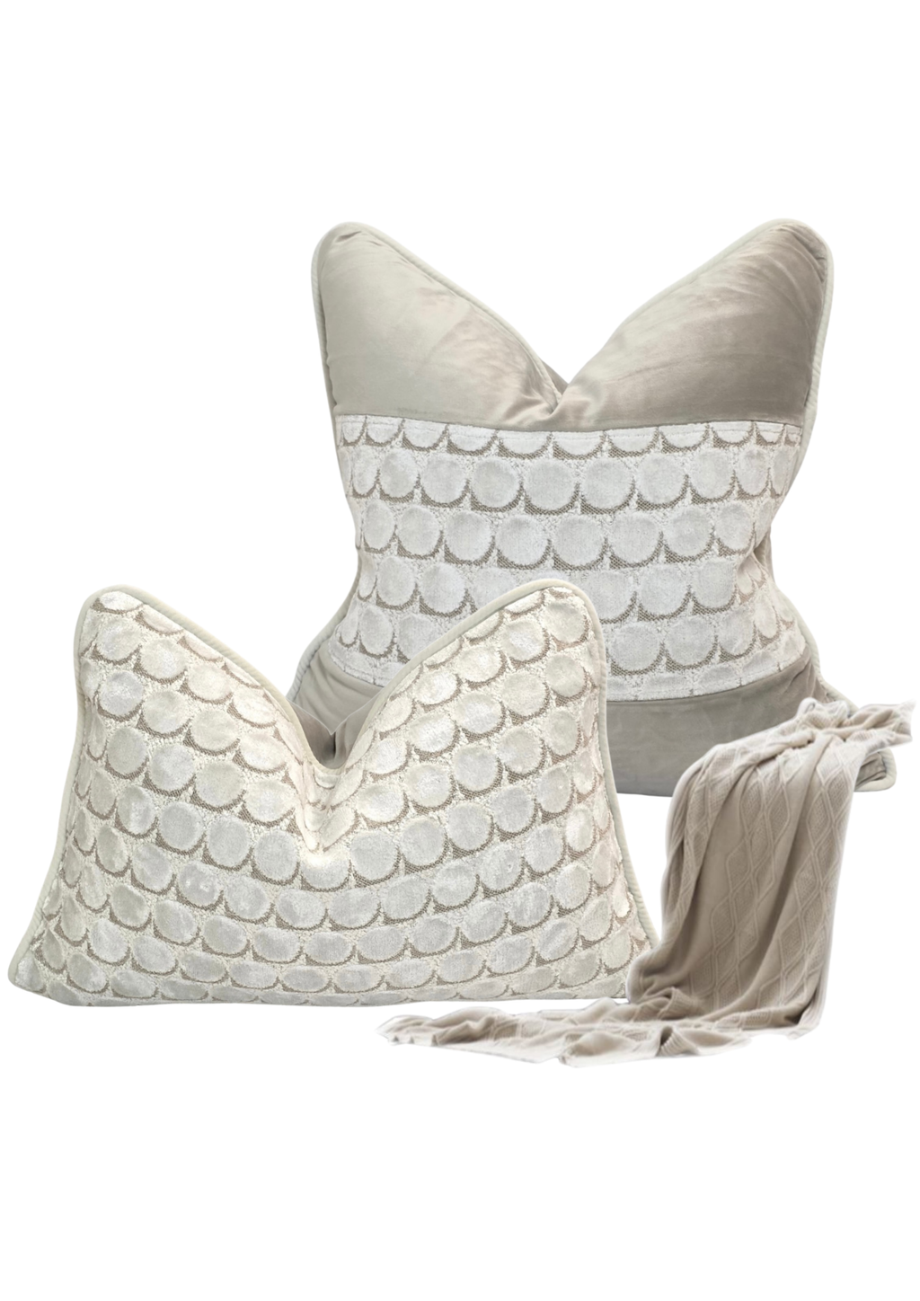 Salvation Is a Gift — Scallop Textured Cushion (35×50 cm) | Premium Duck Down