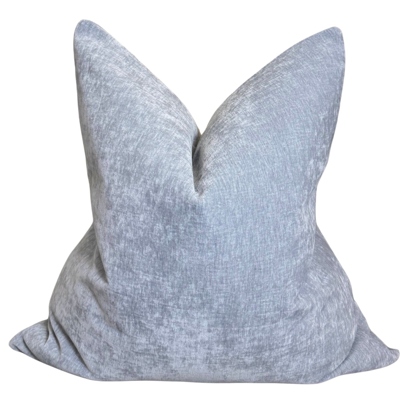 Gethsemane Mist — Dove Grey Velvet Cushion  (55×55 cm | Premium Duck Down Cushion)