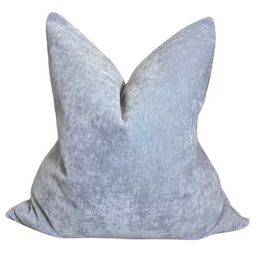 Gethsemane Mist — Dove Grey Velvet Cushion  (55×55 cm | Premium Duck Down Cushion)