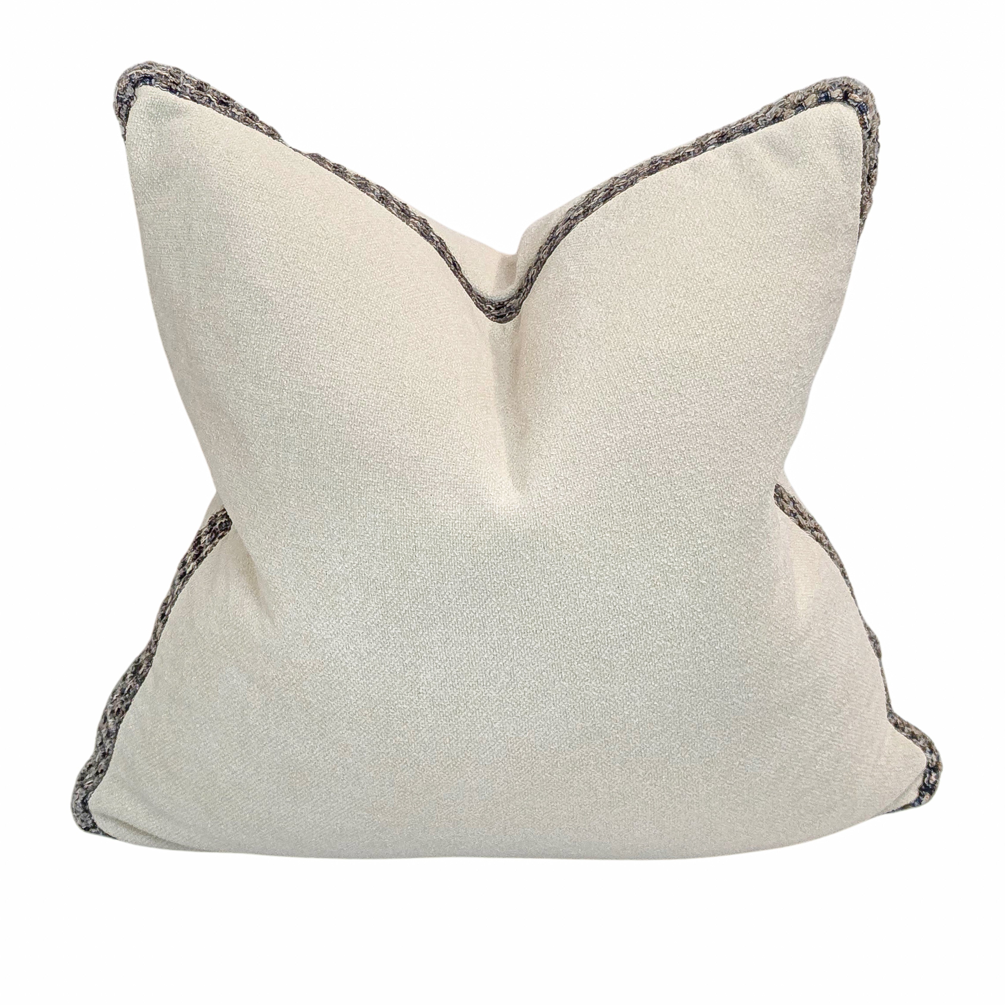 Faith That Overcomes — Woven Boxed Neutral (50×50 cm) | Premium Duck Down Cushion