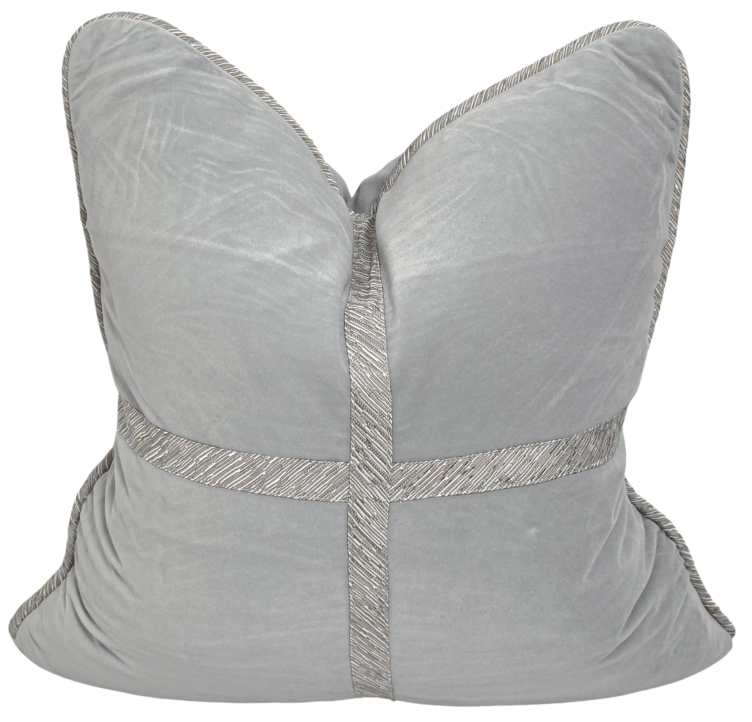 The Love of God That Qualifies Us — Crossed Velvet (50×50 cm) | Premium Duck Down Cushion