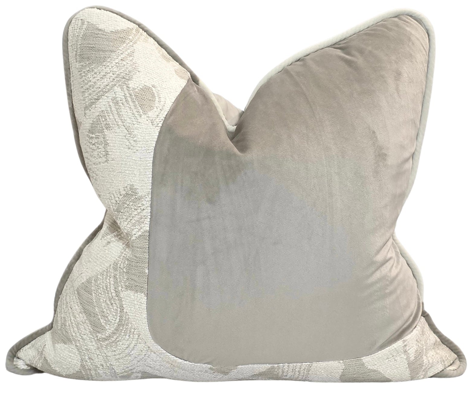 A Diligent Seeker — Muted Taupe Beige (50×50 cm) | Premium Duck Down Cushion