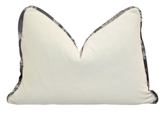 Watering the Seed of Faith — Velvet & Floral Harmony Cushion (35×50 cm) | Premium Duck Down Cushion