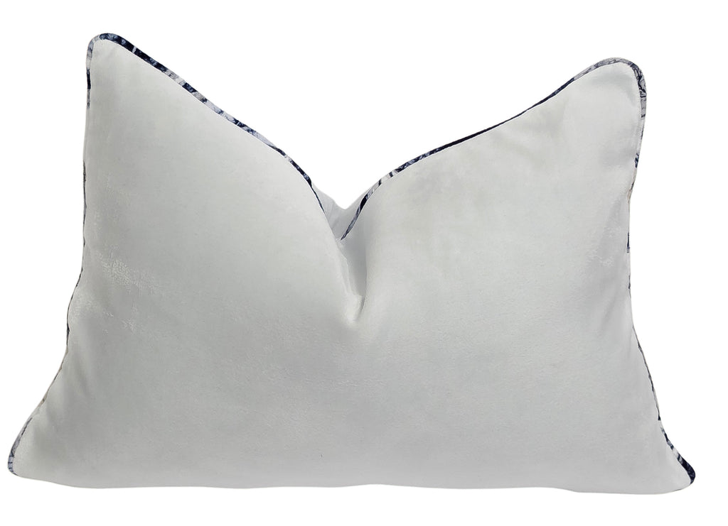 Gethsemane Pure Velvet — Botanical Piped (35×50 cm) | Premium Duck Down Cushion